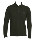 Black Long Sleeve Pique Polo Shirt