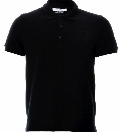 Versace Chest Applique Polo Black