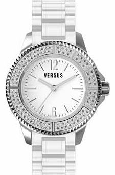 Ladies White Tokyo Crystal Watch