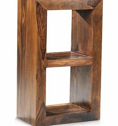 VERTY FURNITURE SHEESHAM (ROSEWOOD) HARDWOOD 2 HOLE CUBE BOOKCASE DISPLAY UNIT INDIAN FURNITURE