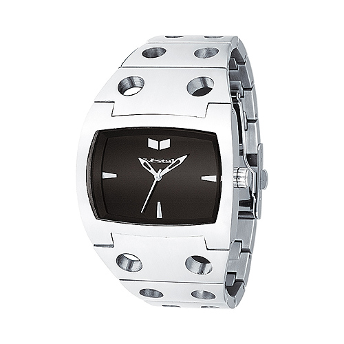 Mens Vestal Destroyer Watch Silver / Black