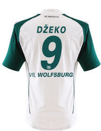 Adidas 2010-11 Wolfsburg Adidas Home Shirt (Dzeko 9)