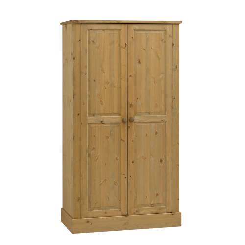 Victoria Country Waxed Pine Furniture Victoria 2 Door Wide Wardrobe 238.101.28