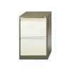 Viking Bisley 2 Drawer Filing Cabinet-Coffee & Cream