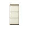 Viking Bisley 3 Drawer Filing Cabinet-Coffee & Cream