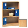 Maple Wood Veneer 80cm Low Wide Bookcase