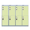 Viking Nest Of Three 4-Door Lockers-Coffee & Cream