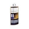 Rotadex 3-Tier 18 File Corner Unit-Light Oak