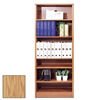 Viking Scandinavian Real Wood Veneer Wide Bookcase-Oak