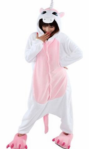 Ladies Mens Adult Animal Onesie (Medium, Pink Unicorn)