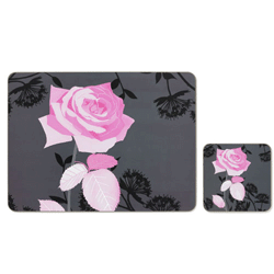 Viners Pink rose coasters - set of 4