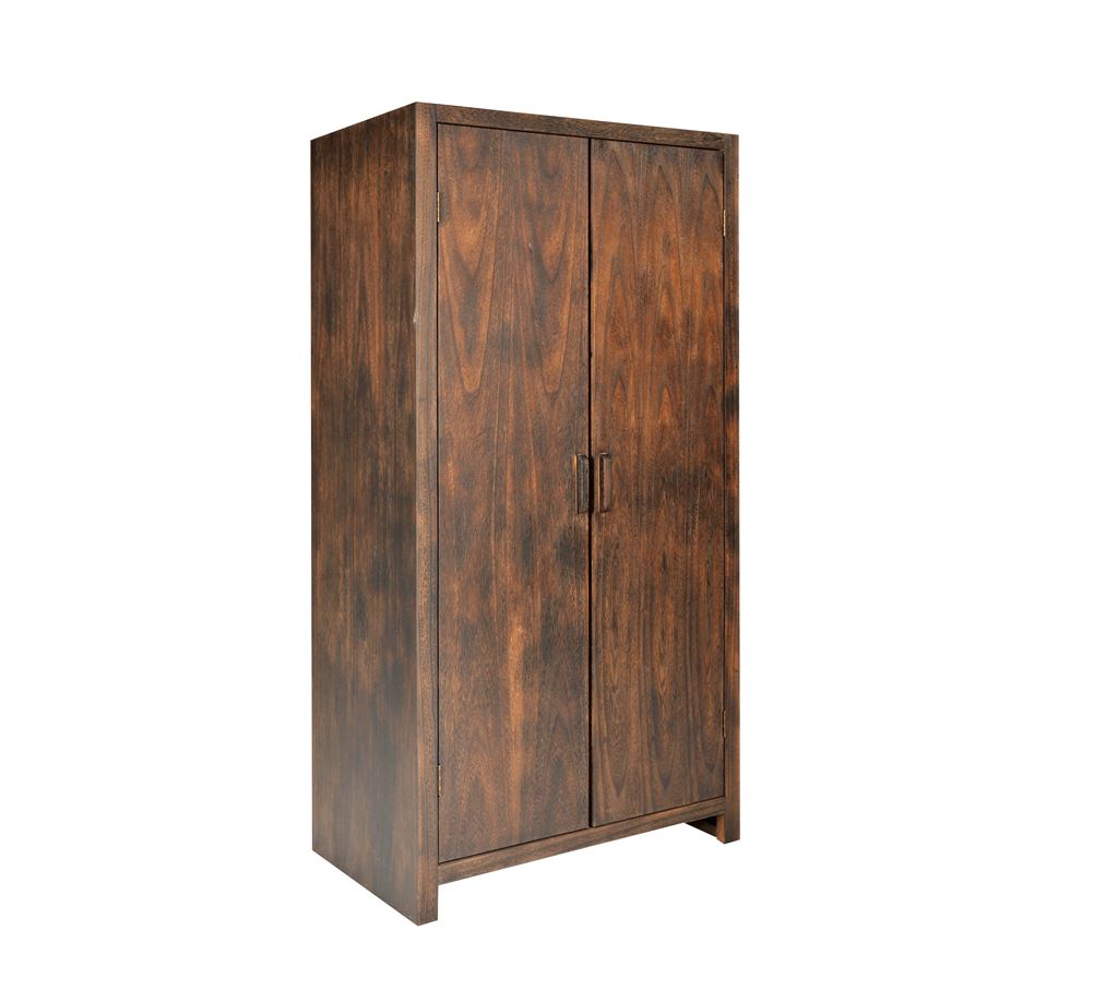 2 door wardrobe with hanging rail