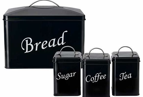 4 Piece Storage Set - Black