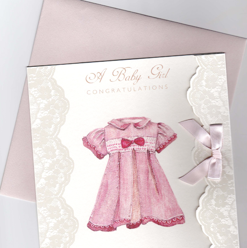 Baby Girl Congratulations Card