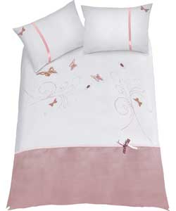 Vintage Butterflies Pink Duvet Set - Double