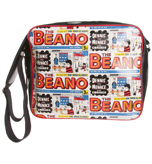 Vintage Comic Strip Print Beano Messenger Bag