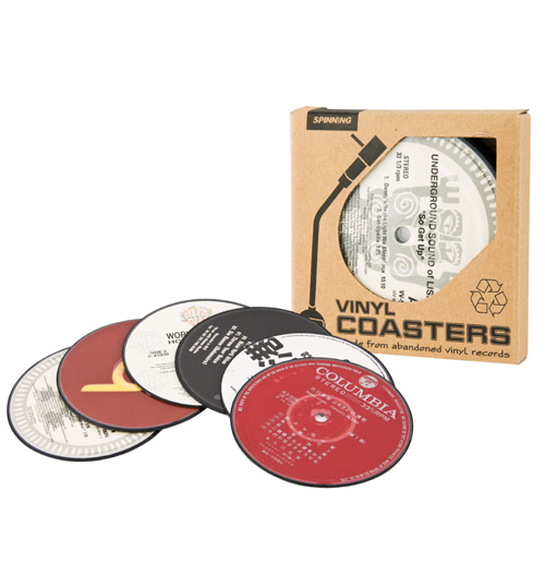 Vintage Vinyl Coasters