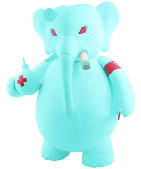 Vinyl Toys Frank Kozik Dr Bomb Blue GID