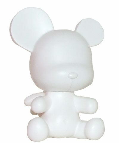 Vinyl Toys Toy2r 3.5`` Baby Qee DIY Angel Bear White