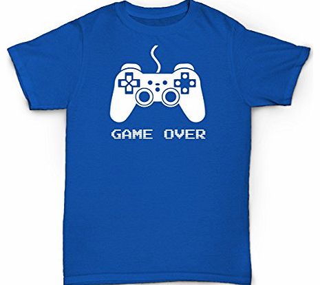 Vinylworld Childs / Kids / Boys / Teenager funny joke Game Over TShirt (7/8 years, royal blue)