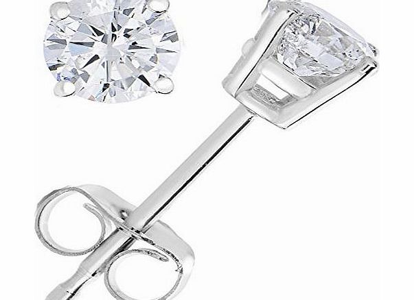 Vir Jewels 1/5 CT Diamond Stud Earrings 14k White Gold (I1-I2 Clarity)