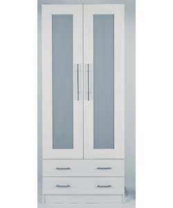 Vision 2 Door 2 Drawer Wardrobe - White