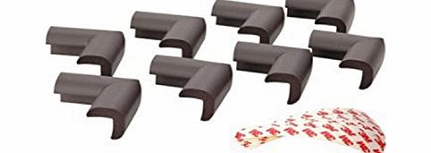 Viskey Pack of 8 Baby Furniture Corner Safety Bumper Corner Protector Guard Cushion,Brown