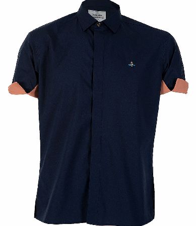 Vivienne Westwood Man Hold Up Sleeve Shirt Navy