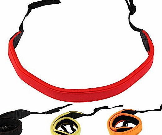 Vktech Adjusted Neoprene Neck Strap Belt for Canon Nikon Sony Pentax DSLR Camera (Red)