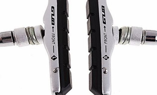 Vktech GUB 2pcs Cycling Bicycle Mountain Road MTB Bike V-Brake Blocks Pads (Silver)