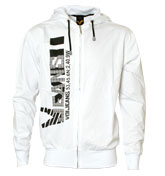 White Hooded Full Zip Sweatshirt