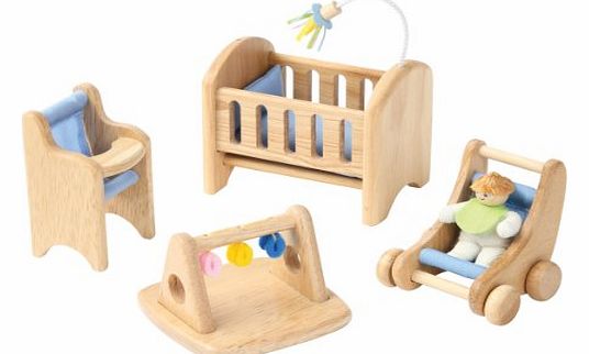 Wooden Dolls House Babys Room