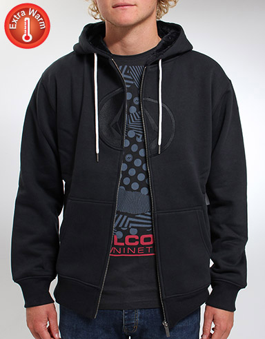 Circle Stone Fur Lined zip hoody