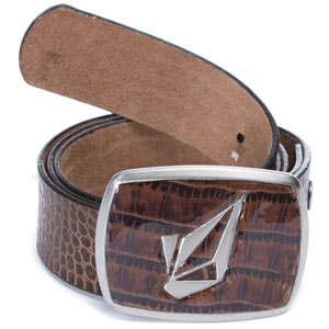 Volcom Half Stone Leather Leather belt - Coffee