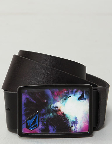 Howl Shred Leather belt - Wolf/Black