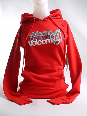 Volcom Ladies 3COM HOODED B473850009 - RED