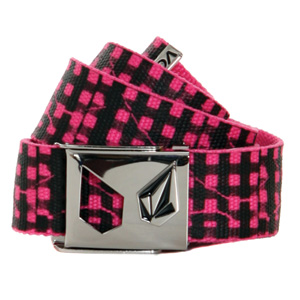 Volcom Ladies Classic Web belt - Pink Plaid