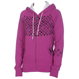 Ladies Volcom Checker Wrecker Zip. Plum