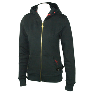 Ladies Volcom Pop Shop Zip Up Hoody. Black