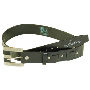 Ladies Volcom Stampede Leather Belt. Black