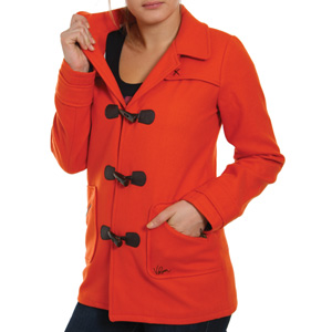 Olive Pea coat - Spicy Orange