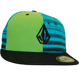 Mens Volcom Volstripe 210 Fitted Hat. Black