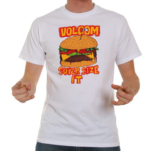 Super Size It Tee Shirt - White