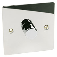 1G 2W 400W Dimmer Polished Chrome Flat Plate