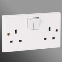 Switch Socket DP 2G 13A