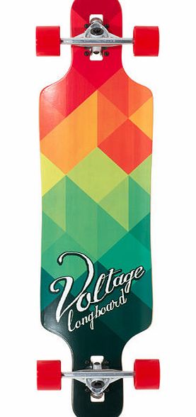 Voltage Red Drop Through Longboard - 39 inch