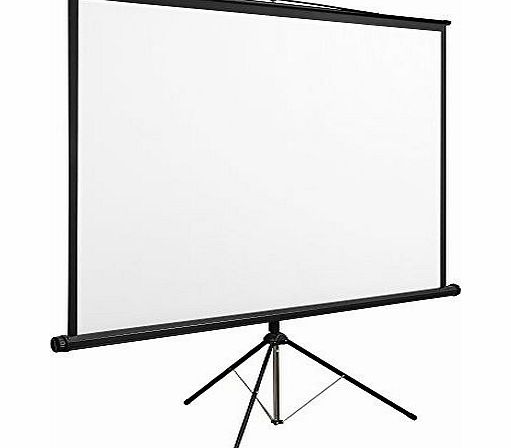 VonHaus 67`` VonHaus Tripod Projector Screen in Matt White -Power Point Presentation Platform 1:1 Aspect Ratio Suitable for LCD and DLP Projectors