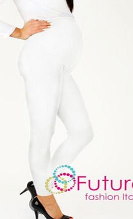 vrp_trading New Stretchy Maternity Leggings Over Bump Full Length Size 10 12 14 16/18 20/22 24/26 Black (16/18, White)