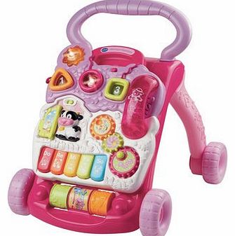 VTech Delightful VTech Baby First Steps Walker - Pink - Cleva Edition ChildSAFE Door Stopz Bundle