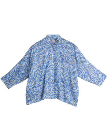 Jacaranda Print Oversized Shirt